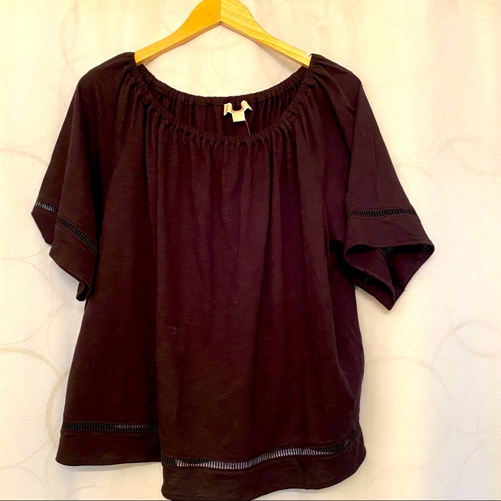 Black peasant top | Michael Kors